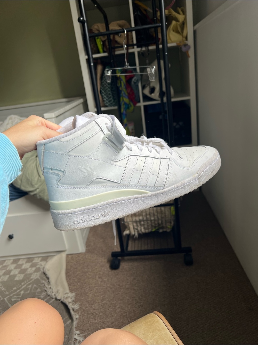 adidas White High-Top Sneakers